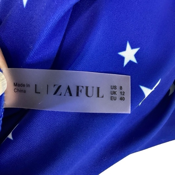 July 4th Zaful Blue Star Tankini Swim Top Patriotic NWOT Women’s Size 8 - Picture 8 of 12